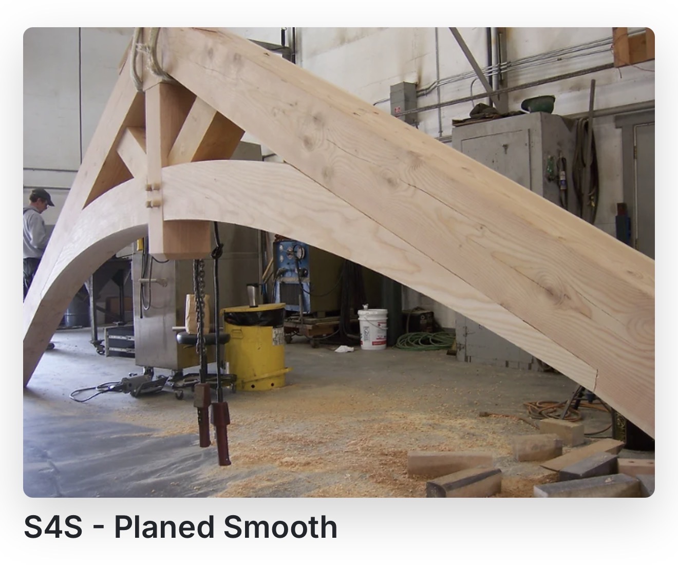 Custom curved timber truss
